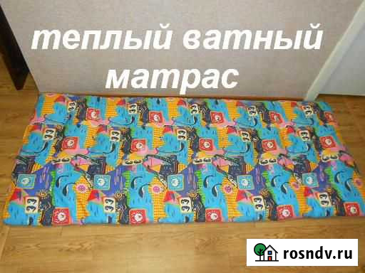 Матрас ватный теплый толстый 95х190 Чебоксары - изображение 1