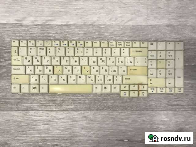 Клавиатура б/у от ноутбука Acer 5737, 7520 белая Ульяновск - изображение 1