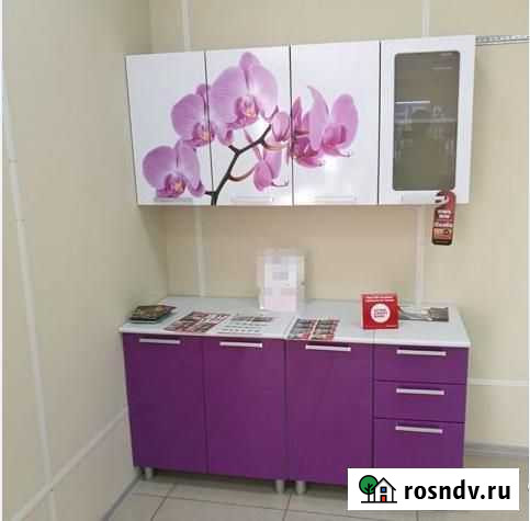 Новая кухня 1,6 м мдф с фотопечатью Орхидея Людиново - изображение 1