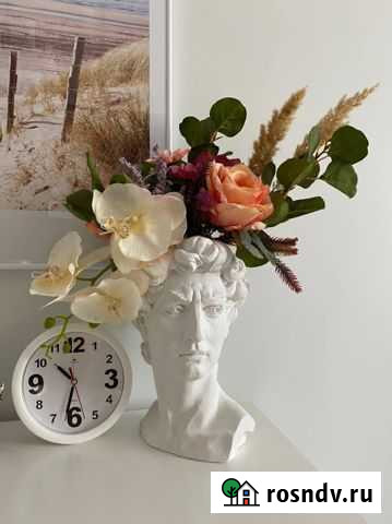 Голова Давида кашпо цветочная композиция Воронеж - изображение 1