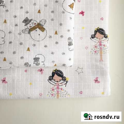 Пеленка муслин-фланель новая 120*120 Чебоксары - изображение 1