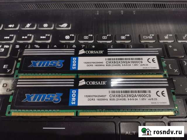 Оперативная память Corsair ddr3 8 gb 1600 Ростов-на-Дону - изображение 1