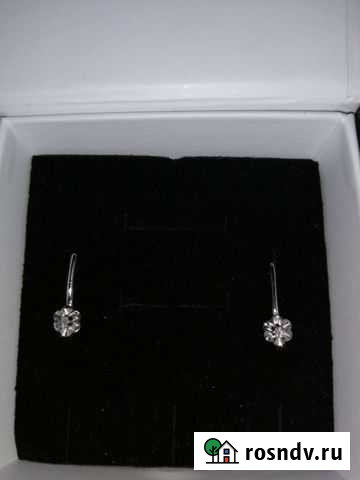 Серебряные серьги и кольцо с бриллиантами Нижний Новгород - изображение 1