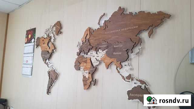 Карты мира, края, района, города из дерева Канск - изображение 1