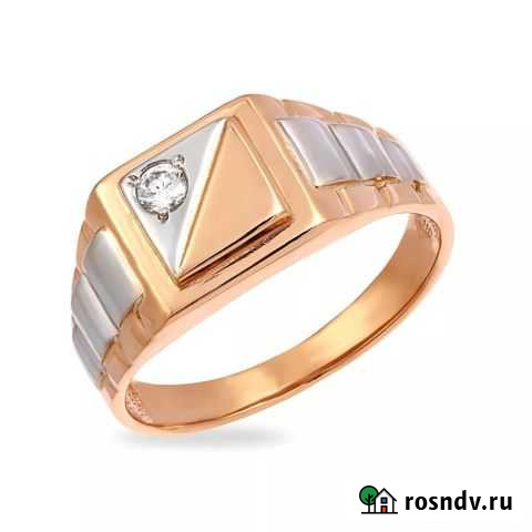 Печатка С фианитом из золота 585 пробы Набережные Челны - изображение 1