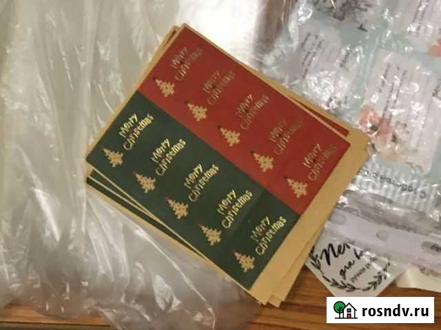 Наклейки новогодние,ручная работа,пена для ванны Рязань - изображение 1