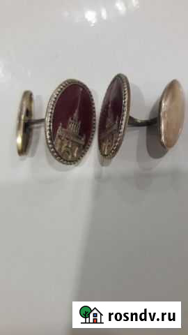 Запонки СССР 80-е клеймо,эмаль,латунь Курск - изображение 1