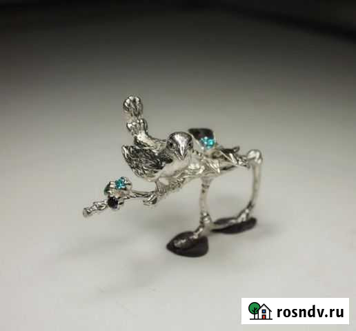 Серебряное кольцо с птичкой Симферополь - изображение 1