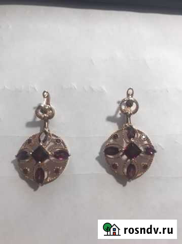 Серебряные серьги в позолоте Чехов - изображение 1