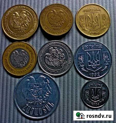 Монеты Швейц. Англ. США, Тайл. Арм. Укр. Приднестр Красногорск - изображение 1