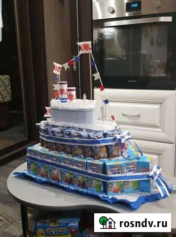 Торт из сладостей соков и Барни в детский сад Красноярск - изображение 1