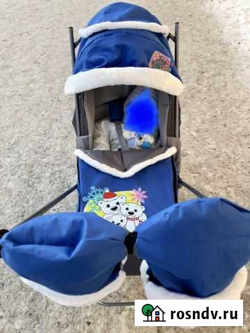 Детские санки коляска бу Курган - изображение 1