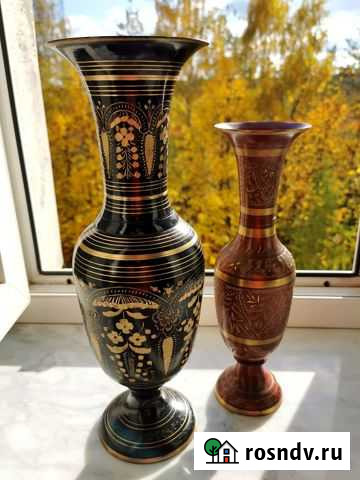 Вазы декоративные винтаж Индия латунь красивые Уфа - изображение 1