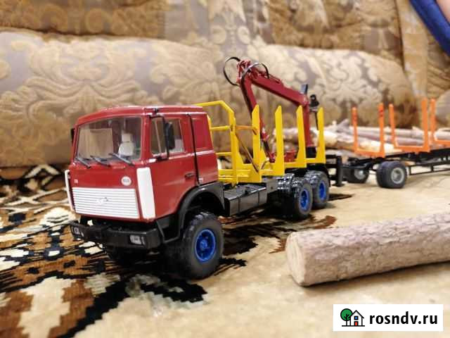 Модель маз 6317 лесовоз с кму и прицепом Кунгур - изображение 1