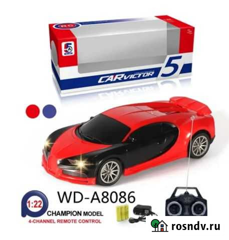 Машинка радиоуправляемая + 3 аккумулятора NI-CD аа Великий Новгород - изображение 1