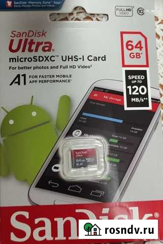 Карта памяти MicroSD SanDisk Ultra 64G Нижний Новгород - изображение 1