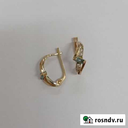 Серьги Золото 585 Микс 3,70г Челябинск - изображение 1