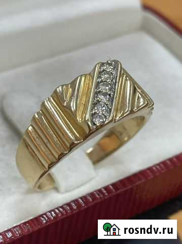 Печатка золотая 585 бриллианты Пермь - изображение 1