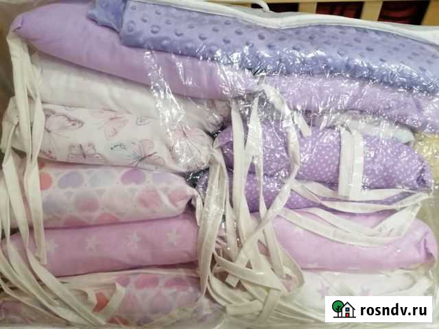 Набор подушек бортиков в детскую кроватку Норильск - изображение 1