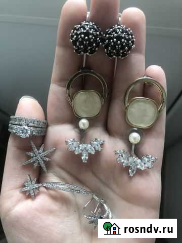 Серебрянное кольцо, серьги Люберцы - изображение 1