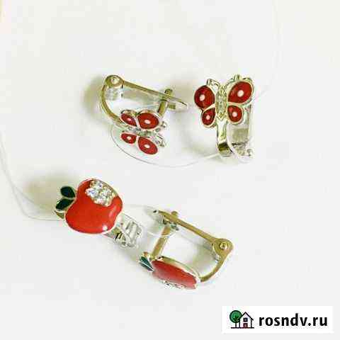 Серебряные серьги детские Нижний Новгород