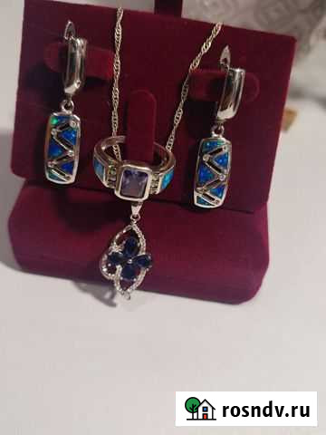 Украшения с лаб опалом, танзанитом, лаб сапфиром Энгельс - изображение 1