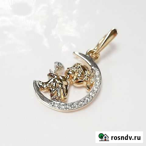 Золотая подвеска с фианитами Нижний Новгород - изображение 1