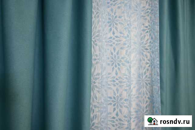 Шторы блэкаут под лён кашемир бирюзовые,300см и др Санкт-Петербург - изображение 1