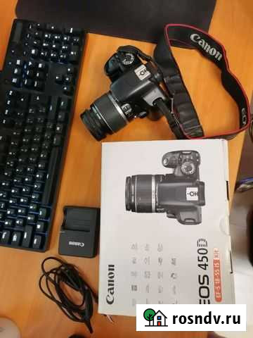 Зеркальный Canon EOS 450D + объектив Североморск - изображение 1
