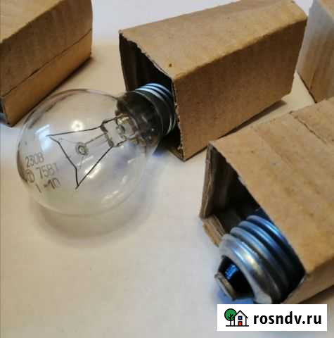 Лампы накаливания цоколь Е27, 75 Вт Псков - изображение 1