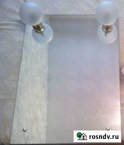 Зеркало настенное с двумя лампами подсветки Иваново - изображение 1