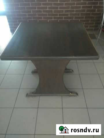 Стол деревянный из цельного дерева для бани или ка Оренбург - изображение 1