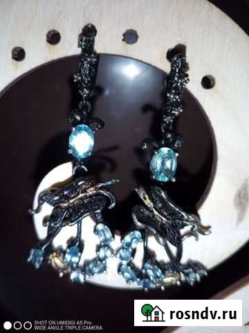 Серьги с топазом Брянск - изображение 1