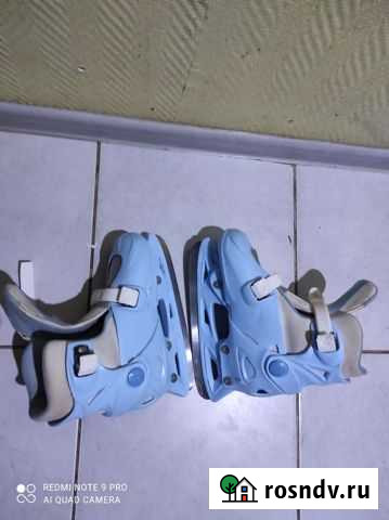 Коньки детские раздвижные б/у 30-33 Балахна - изображение 1