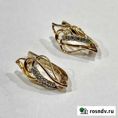 Золотые серьги Бор - изображение 1