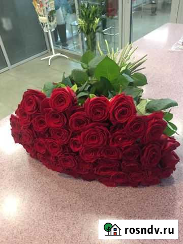 Розы Red Naomi 70 см. 51 шт Ростов-на-Дону - изображение 1