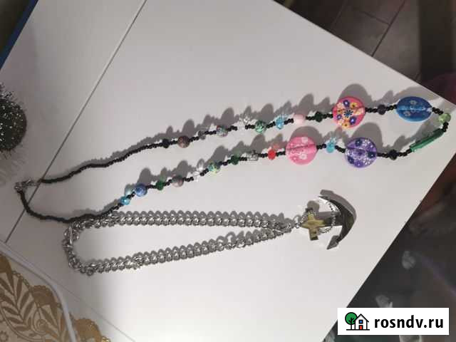 Новые цепь с якорем NewYorker (подвеска) и бусы Рязань - изображение 1