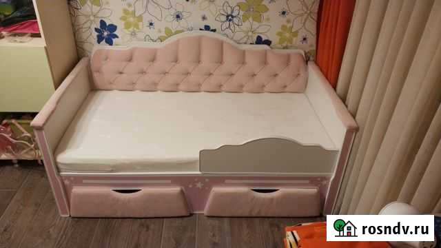 Кровать детская с мягкой спинуой Курск - изображение 1