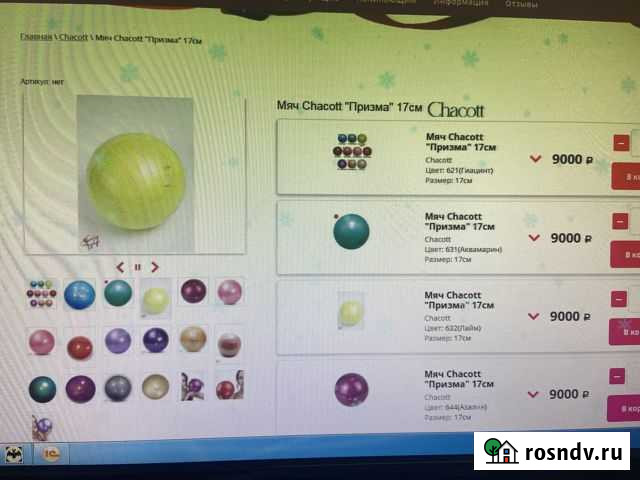 Мяч гимнастический 17 Чакот Призма Новосибирск - изображение 1