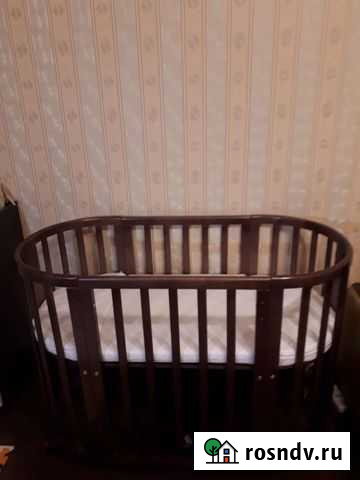 Круглая/овальная кроватка-трансформер 8 в 1 Polini Люберцы - изображение 1