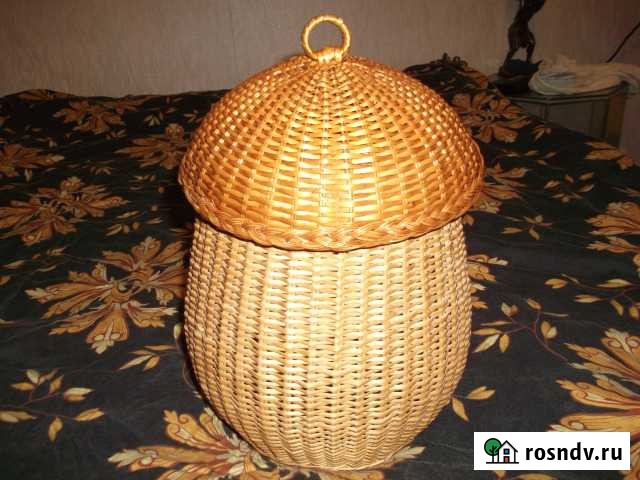 Плетёный контейнер с крышкой(грибок) Псков - изображение 1