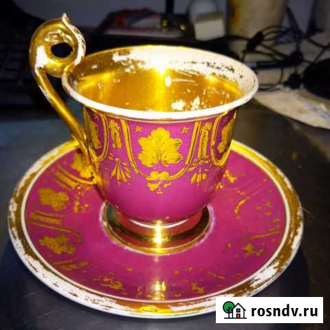Чайная пара фарфор ампир хiх век Одинцово - изображение 1