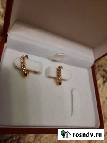 Золотые серьги 585 пробы Саратов - изображение 1