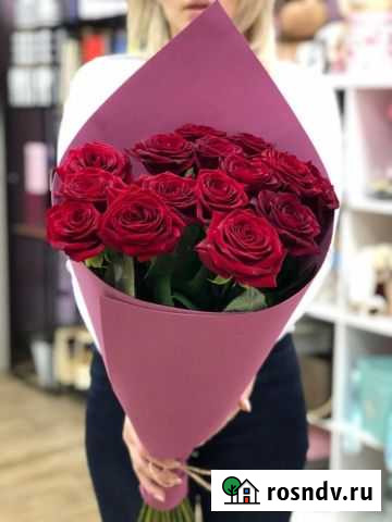 Цветы Розы красные Букет с доставкой Краснодар - изображение 1