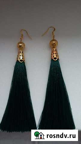 Серьги-кисти ручная работа Ангарск - изображение 1