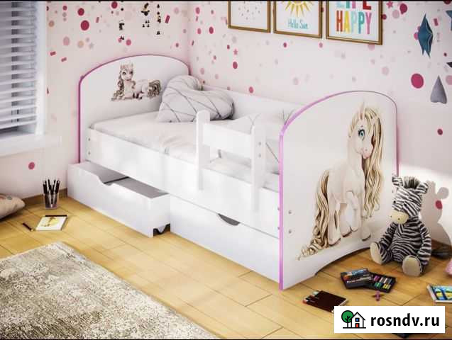 Кровать с ящиками и бортиком Новосибирск - изображение 1