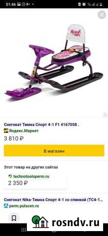 Снегокат Ника со спинкой Воронеж - изображение 1