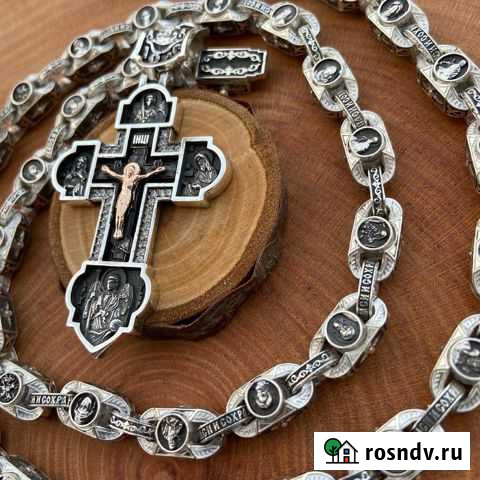 Серебряная цепь с крестом Краснодар - изображение 1