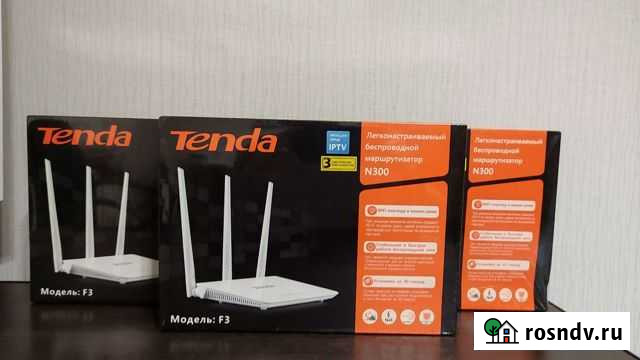 Новый Wi-Fi роутер Tenda F3 Чебоксары - изображение 1