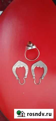 Серебряные сережки и кольцо Казань - изображение 1